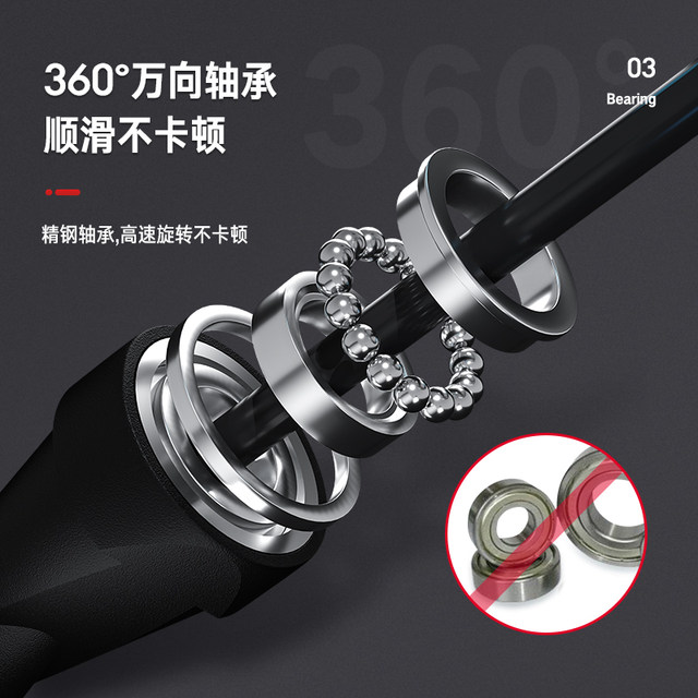 Li Ning skipping rope fitness weight loss sports dedicated rope -free fat -burning male and female children, children and children, children and children, children and children, adult jumping god jumping gods in the middle school entrance examination