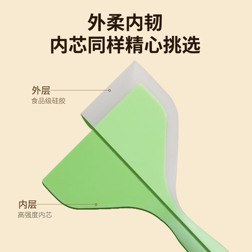 烙煎饼硅胶铲耐高温不粘锅玉子烧刮板专用铲子食品级刮刀厨房锅铲 - 图3