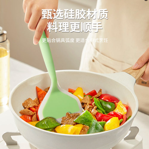 烙煎饼硅胶铲耐高温不粘锅玉子烧刮板专用铲子食品级刮刀厨房锅铲 - 图1