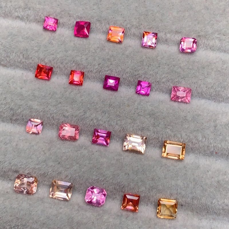 天然彩色蓝宝石裸石精切方形可定制镶嵌18k金手链戒指耳钉11,淘宝优惠券,粉丝福利购,淘宝优惠卷