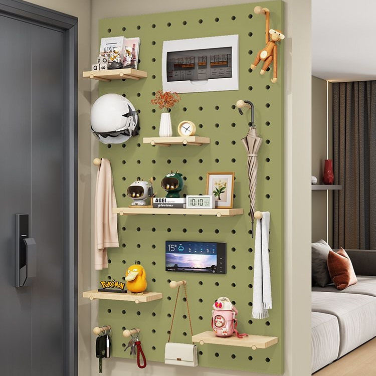 实木洞洞板定制墙上置物架客厅壁挂隔板收纳架背景墙简约木质书架,淘宝优惠券,粉丝福利购,淘宝优惠卷