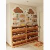 Ultra-thin shoe cabinet perforated board set
