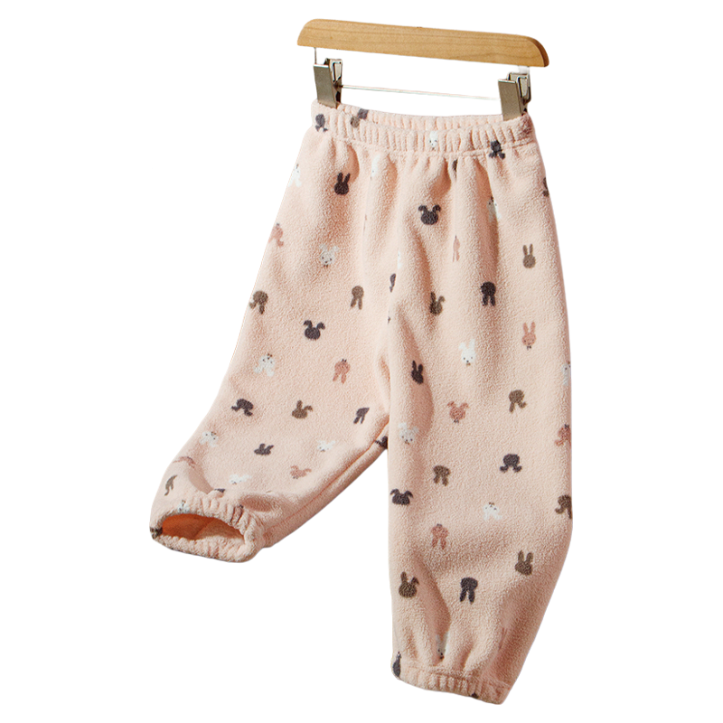 儿童睡裤秋冬季男童法兰绒裤子女童暖暖裤中大童珊瑚绒家居裤加绒,淘宝优惠券,粉丝福利购,淘宝优惠卷