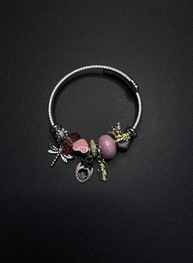 Vintage古着设计感古早风独特小众可爱草莓手镯F32903