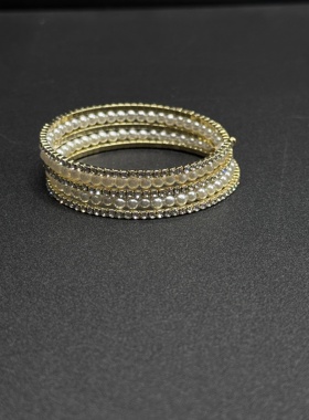 韩系轻奢镶钻开口手镯女简约个性设计气质高级感百搭手饰R111353