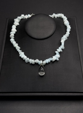 欧美热销白色海洋元素碎贝壳海螺短项链度假项饰品B50208