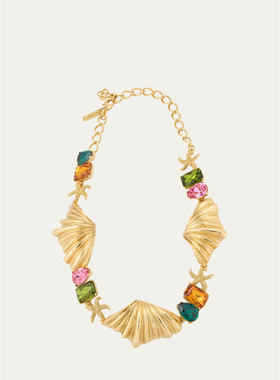 oscardelarenta水晶海洋风项链