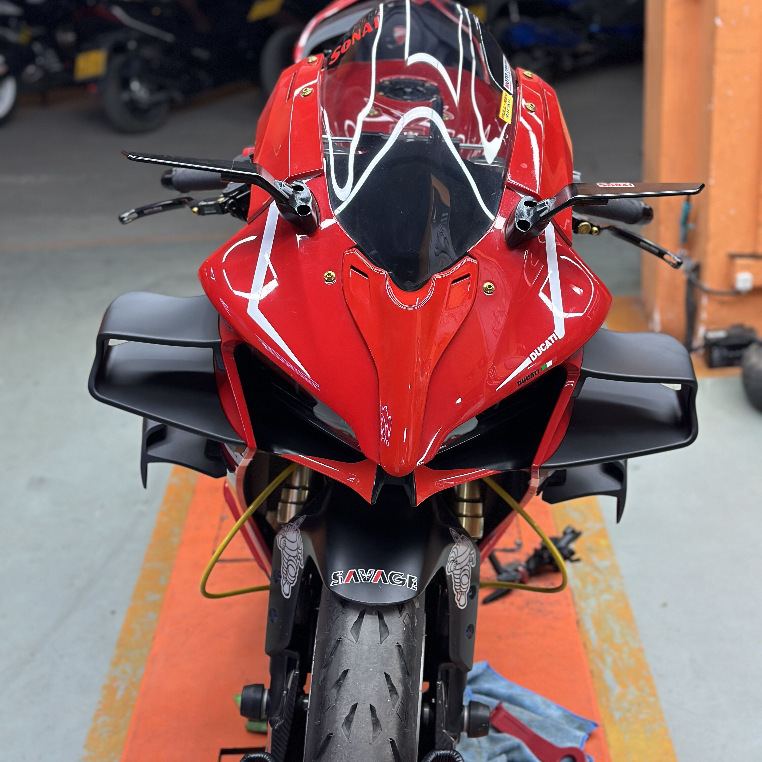 适用钱江赛800rs赛600RS赛800 改装定风翼杜卡迪V4同款GP定风翼 - 图1