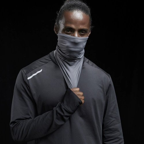 Шелковый летний шарф-платок, шарф, спортивный дорожный комплект, тонкая маска, защита от солнца, УФ-защита, впитывает пот и запах