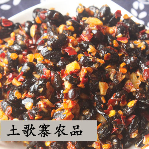 传统工艺湘西手工香辣豆豉 蒜蓉豆鼓  传统发酵酱豆豉 下饭菜500g - 图2