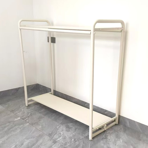服装店中岛架落地式双排奶油风女装店铺中间双层货架童装展示架 - 图2