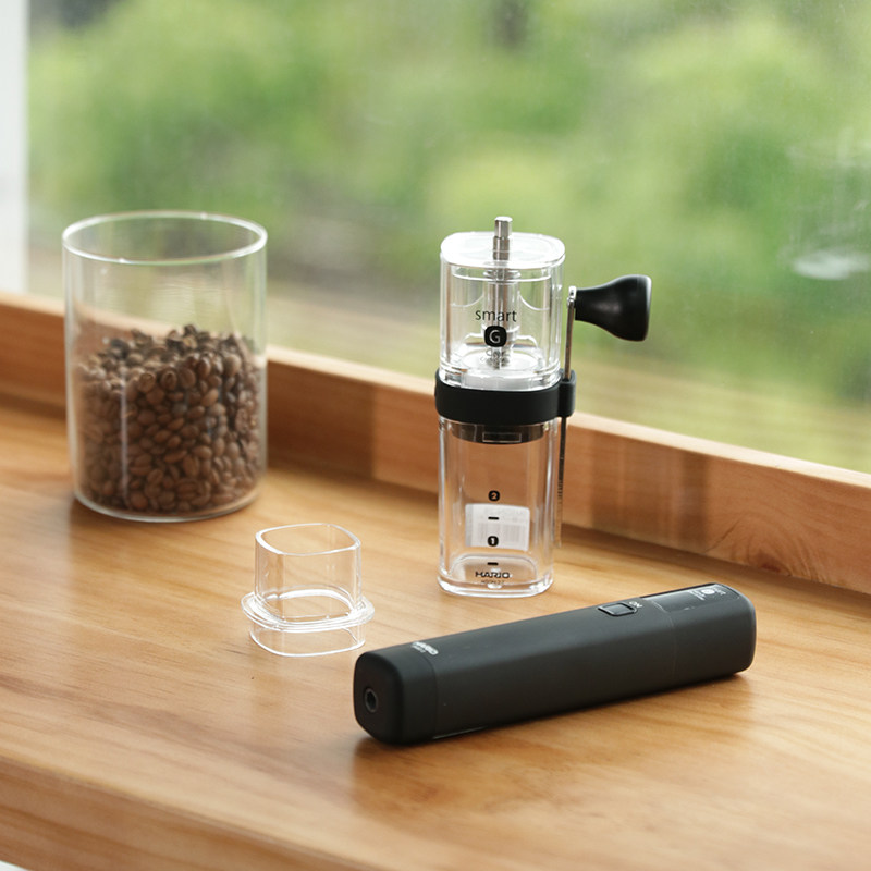 HARIO手动转电动咖啡豆磨豆机 手摇便携小黑条手冲户外 C40转换头,淘宝优惠券,粉丝福利购,淘宝优惠卷