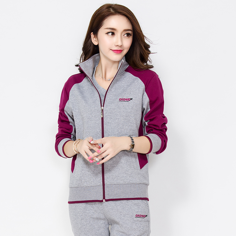 2018春秋新款中老年运动套装女春装卫衣大码