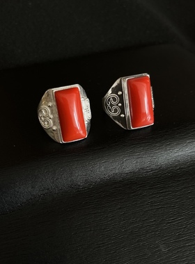 990足银男士大戒指纯银蒙古男戒蒙古元素男士银戒蒙古银蒙族戒指