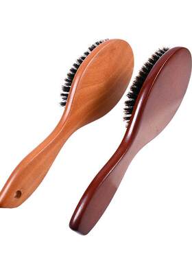 Natural Boar Bristle Hairbrush Massage Comb Smooth Hair