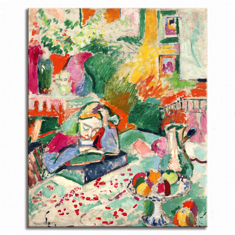 阅读的少女 Henri Matisse 马蒂斯装饰画 客厅餐厅卧室画野兽派 - 图3
