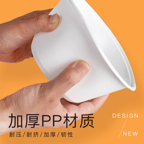 pp材质饭盒天圆地方一次性餐盒可微波加热外卖打包盒带盖商用整箱 - 图1