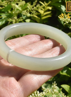 方言且末白玉内径卡54mm手镯