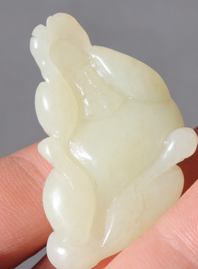 特色俄料白玉带糖牛挂件