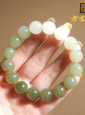 美美哒青海老坑湖水绿渐变手串