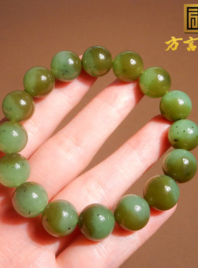 俄罗斯料猕猴桃碧玉带糖12mm手串
