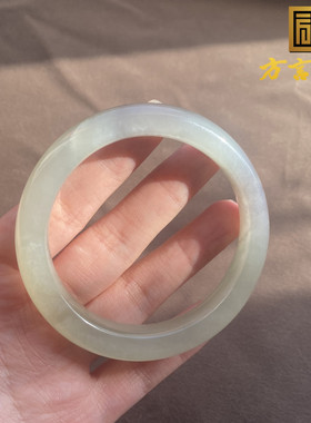 青海料湖水绿带烟紫色卡55mm手镯