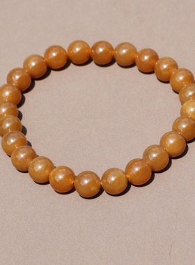 方言和田玉无结构糖玉黄金糖手串