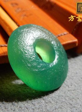 方言精品和田玉特色细腻温润绿色包浆绿色玛瑙DIY配饰吊坠挂件s10