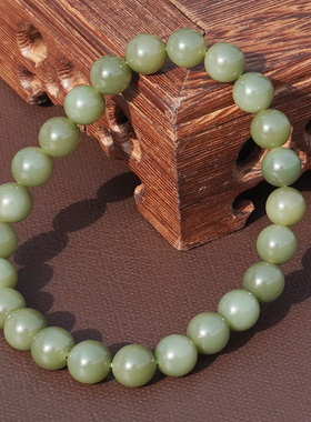 方言新疆细腻沙枣青籽料豆青手串