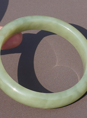 方言和田玉且末高脂糯青黄口手镯