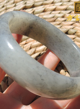 方言镯平安镯首饰青花籽料芝麻点