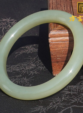 和田玉新疆油润高脂青黄口料手镯