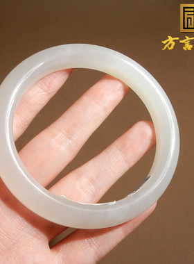 青海老料冰底白玉59mm玉石手镯
