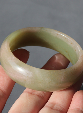 孤品方言和田玉精品新疆且末料高脂润青黄口粉紫四色53mm优雅镯A8