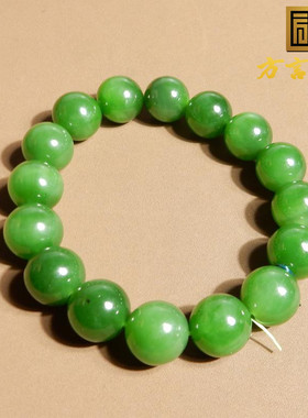 俄罗斯深粉绿猫眼碧玉卡12mm手串
