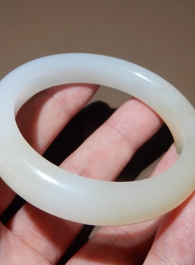 方言且末羊脂白玉高冰手镯