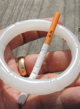 方言名品玉高白羊脂白玉精工手镯