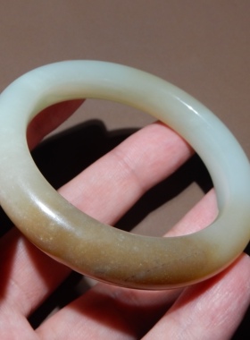 方言且末料糖白玉油润手镯