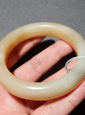 方言且末料糖白玉高油高细手镯