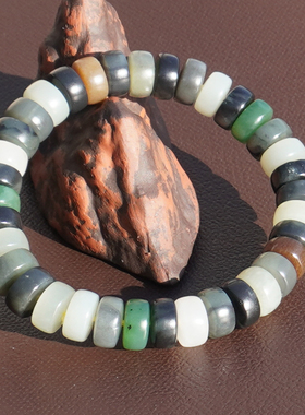 方言和田玉油润青花楼兰多宝手串