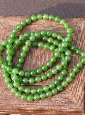 方言俄老料无黑点正阳绿碧玉手串