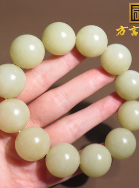 新疆玉且末黄口老坑料20mm手串