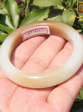 和田玉新疆油润且末料糖白玉手镯