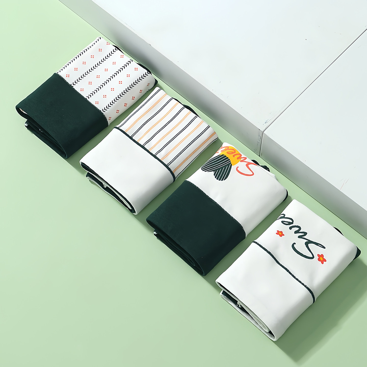 雅鹿女士内裤女纯棉抗菌中腰少女生可爱卡通加大码白色三角短裤头,淘宝优惠券,粉丝福利购,淘宝优惠卷