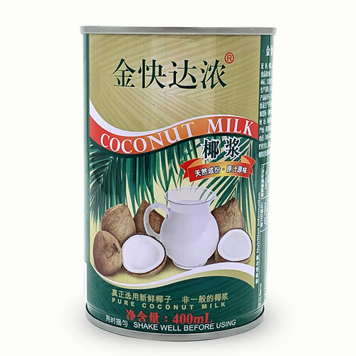 金快达椰浆 金快达浓椰浆400ml×24罐 甜品西米露 整箱包邮 - 图2