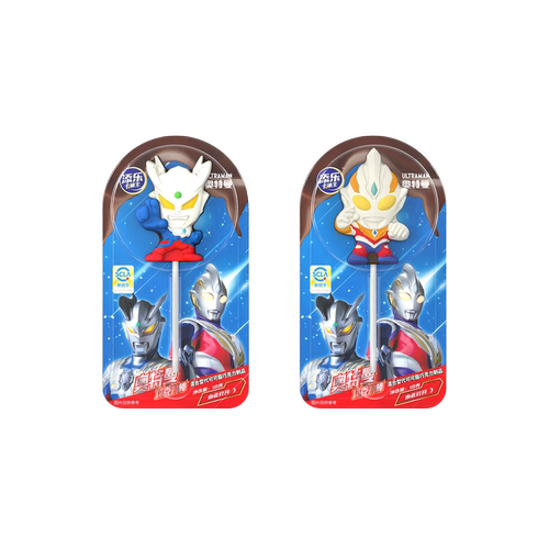 添乐卡通王奥特曼造型牛奶巧克力棒正版联名棒棒糖儿童零食食玩 - 图3