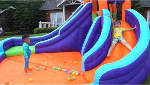 Очень большая надувная водная горка для детского сада, замок для игр в воде, бассейн, умеет карабкаться