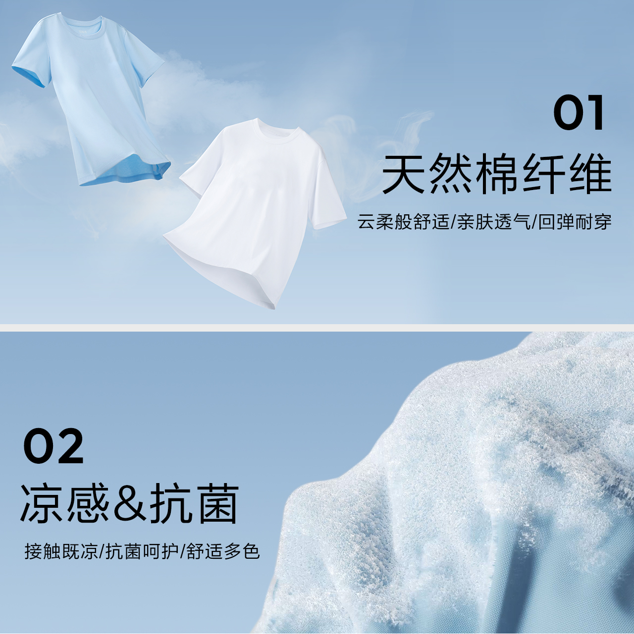 森马纯棉短袖T恤男2024夏季新款百搭休闲半袖简约纯色修身上衣潮_森马官方店_男装-第2张图片-提都小院