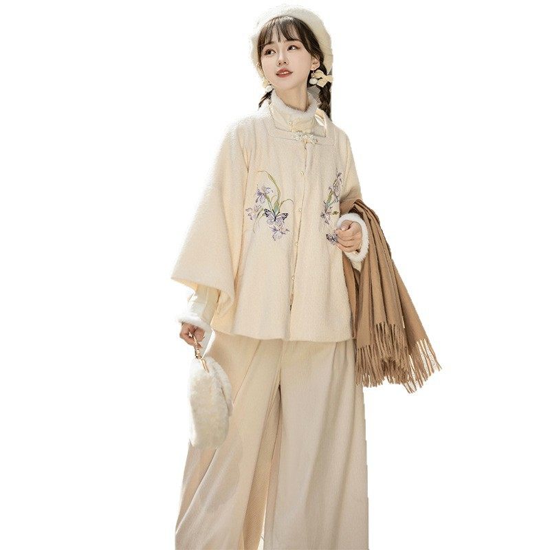 2026糯叽叽原创汉服女针织方领短衫改良宋裤秋冬保暖加厚汉元素,淘宝优惠券,粉丝福利购,淘宝优惠卷