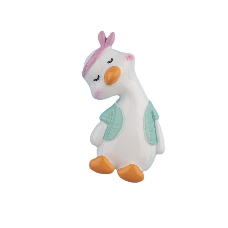 新款简约创意卡通网红可爱歪脖鸭磁性树脂冰箱贴立体磁吸家居,淘宝优惠券,粉丝福利购,淘宝优惠卷